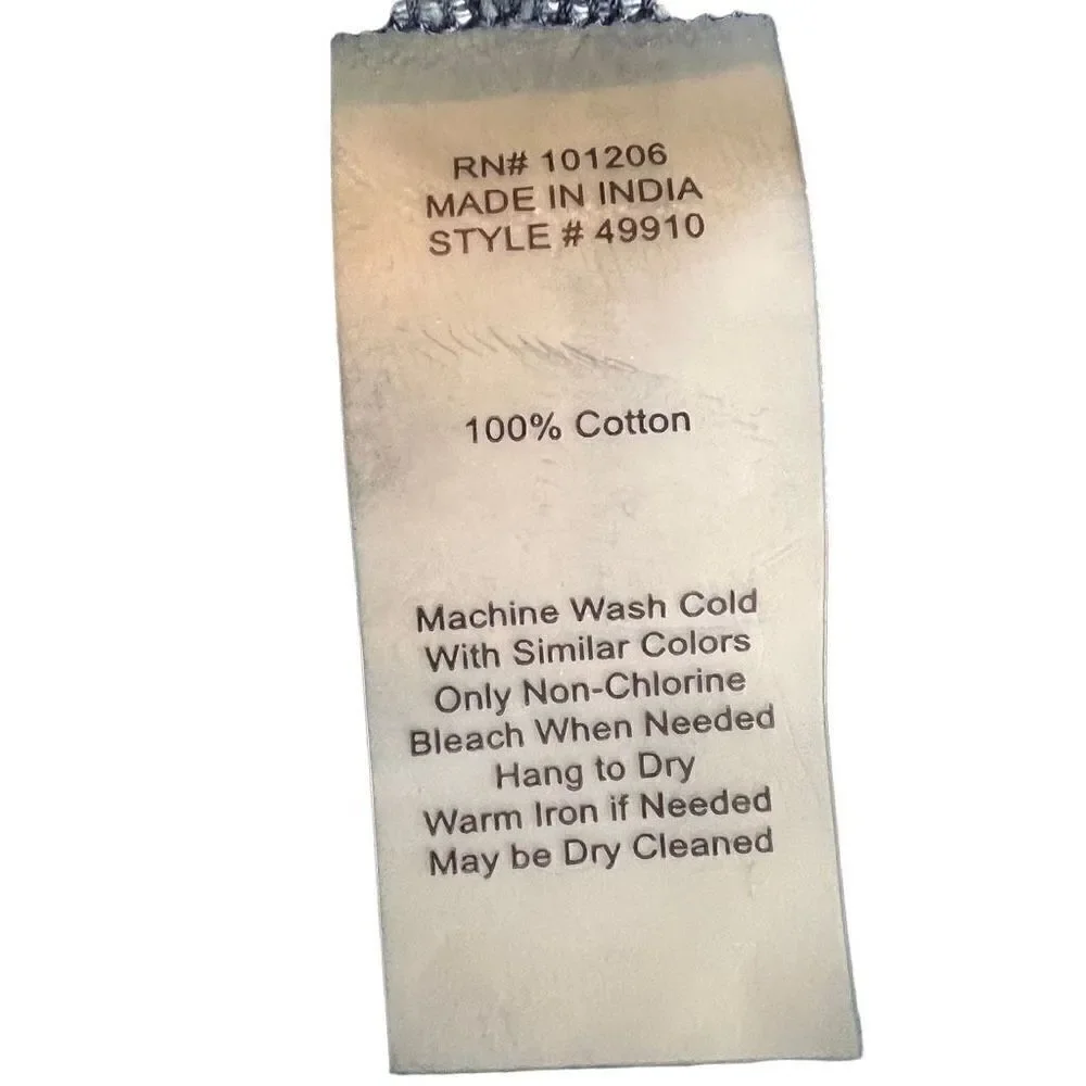 Soft Surroundings Ashbury Printed Denim Button Front Midi skirt size M